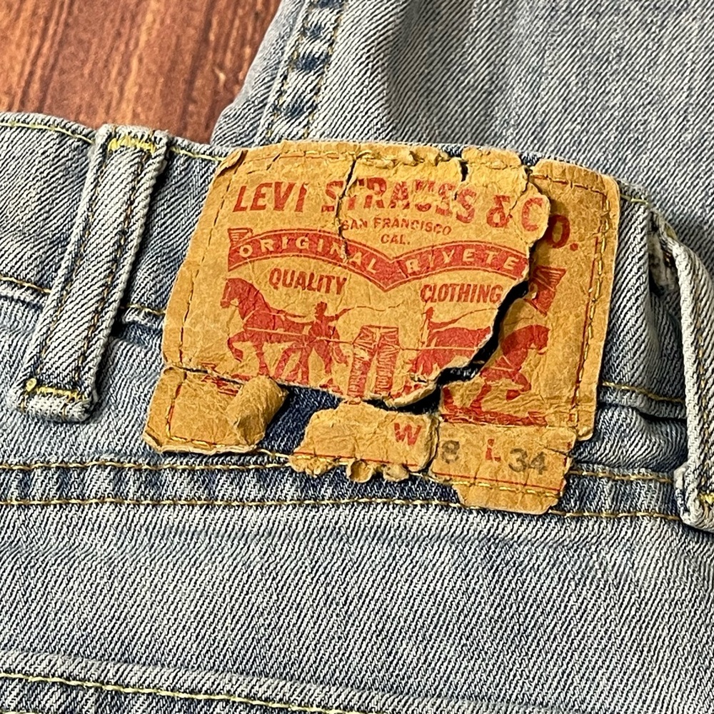 Men’s Levi's Blue Straight Jeans Classic Style W38 L34 - Picture 13 of 15